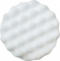 PRO.STO Рифленый полировальный диск на липучке 150х30 мм., Белый, супержёсткий.