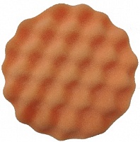 PRO.STO Рифленый полировальный диск на липучке  150х30 мм. оранжевый /средней жесткости 